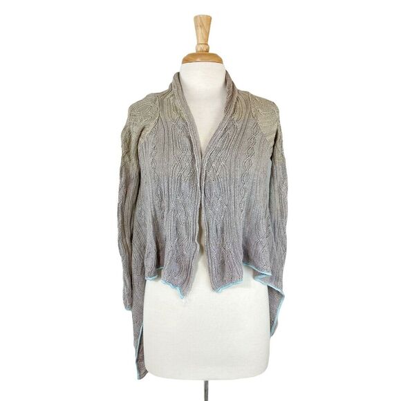 Sundance Catalog Sweater Size XS Extra Small Linen Blend Waterfall Boho Cardigan - Picture 1 of 6